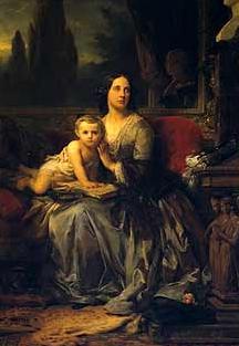 Leon Cogniet Portrait of Maria Brignole-Sale De Ferrari with her son